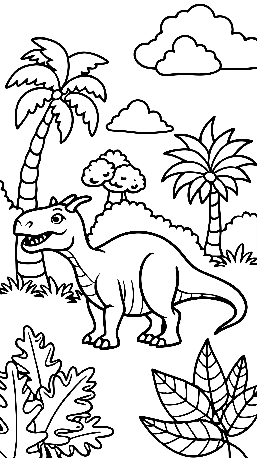 pages à colorier d’images de dinosaures